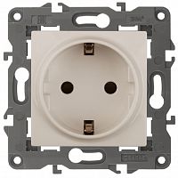 Розетка с заземлением без рамки Эра Elegance 1-м. слоновая кость картинка